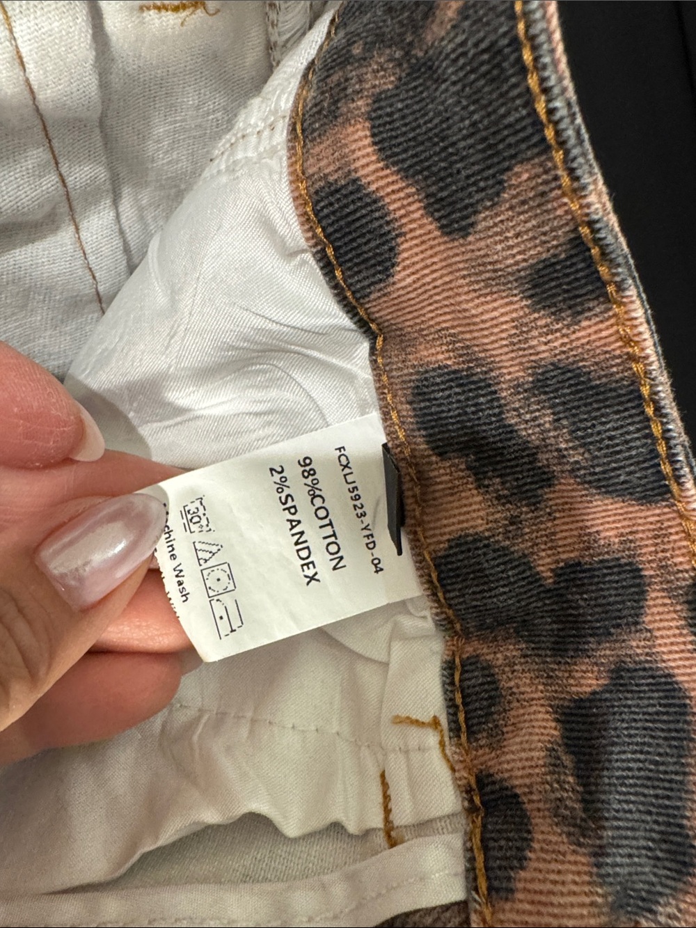 Leopard Print barrel leg women Pants - Brown and black - Picture 3 of 4